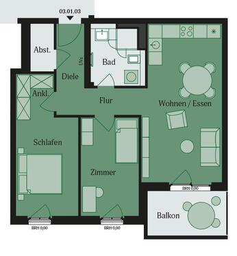 Foto - 3 Zimmer Etagenwohnung in Mühlheim am Main