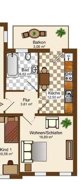 Foto - 1 Zimmer Hochparterre zur Miete in Döbeln