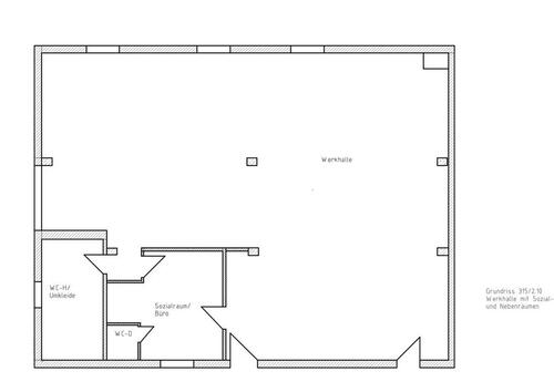 Foto - Werkhalle Lagerhalle mit Sozialräumen und optional Außenflächen