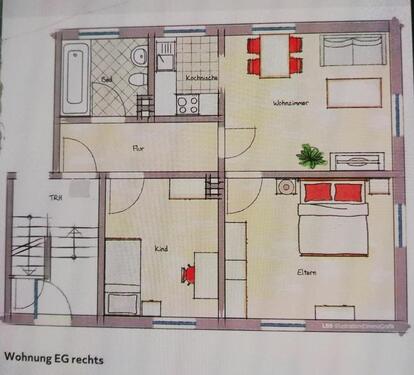 Foto - Kleine 3 Zimmer Erdgeschoss Wohnung in Herford Elverdissen