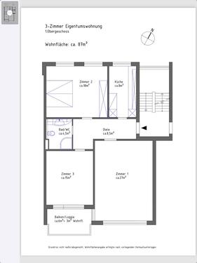 Foto - PROVISIONSFREI 3 Zimmer Eigentumswohnung mit Süd-Balkon (87 m²)