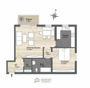 Foto - Helle 2-Zimmer-Wohnung mit Balkon & Stellplatz in Sulzbach am Mai