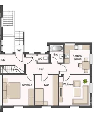 Foto - 3 Zimmer Erdgeschoßwohnung zur Miete in Rochlitz