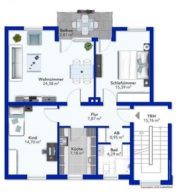 Foto - 3 Zimmer Etagenwohnung zur Miete in Hameln