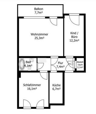 Foto - 3 Zimmer Etagenwohnung zum Kaufen in Bremen