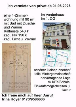 Foto - 4-Zimmerwohnung zur Miete in Großenhain, Berliner Str. 16