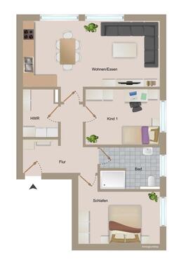 Foto - Erdgeschosswohnung inkl. 2 Stellplätze