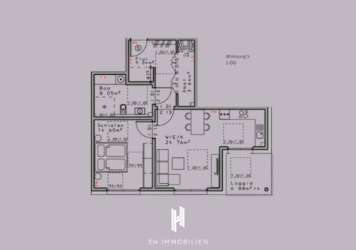 Foto - Moderne 2-Zimmer-Wohnung mit Einbauküche in Herford Innenstadt