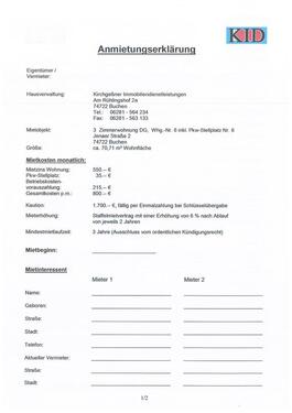 Foto - Etagenwohnung in Buchen (Odenwald) zur Miete