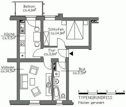 Foto - 2 Zimmer Etagenwohnung in Hannover