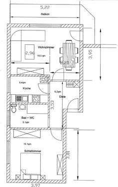 Foto - 2-Zimmer Wohnung nach Renovierung – mit neuer Einbauküche