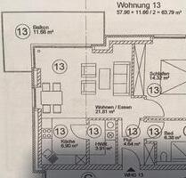 Helle 2 Zimmerwohnung in Büdelsdorf nähe Stadtpark