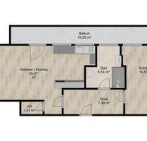 2 Zimmer-Whg. inkl. hochwertiger Einbauküche und Balkon - Nürnberg Rabus