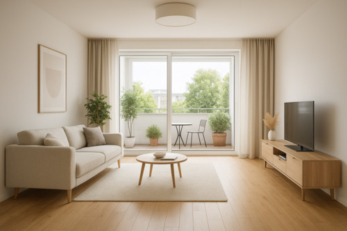 Foto - Moderne 3-Zimmer Wohnung mit Balkon und Garage