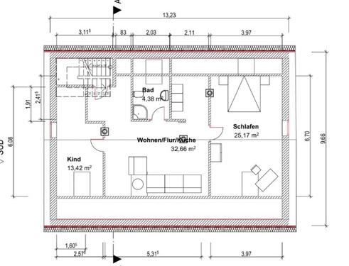 Foto - 3 Zimmer Dachgeschoßwohnung zum Kaufen in Kaisheim