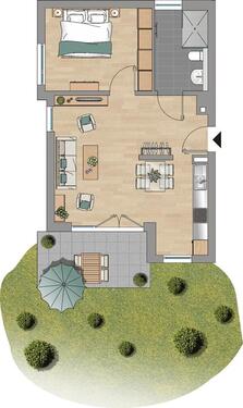 Foto - Sonnige 2-Zimmerwohnung mit Garten im Herzen von Bretzenheim