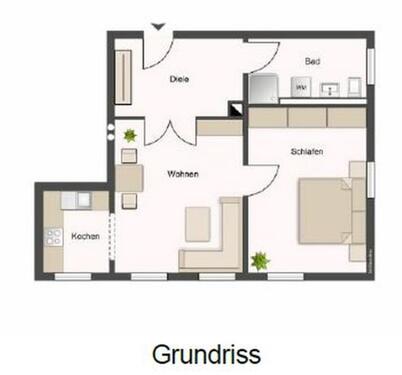 Foto - Möblierte 2-Zimmer-Wohnung in Dresden-Löbtau für 1–2 Personen