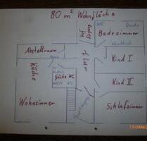 80 m² Wohnfläche in Bahrdorf ab 1.08. frei, 4-Zimmer + Garage