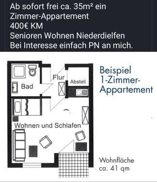 Foto - Senioren Wohnung Niederdielfen - 440,00 EUR Kaltmiete,