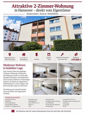 Foto - 2-Zimmer-Wohnung in Hannover Stöcken – provisionsfrei bis 22.09.