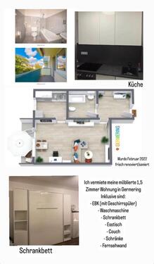 Foto - Möblierte 1,5 Zimmer Wohnung in Germering