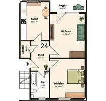 Provisionsfreie 2 Zimmer Wohnung mit Balkon & Bad mit Fenster - Waldkraiburg