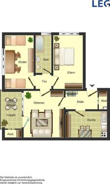 Foto - 3 Zimmer Etagenwohnung zur Miete in Duisburg