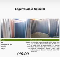 Lagerraum zu vermieten - 119,00 EUR Kaltmiete, in Kelheim (PLZ: 93309)