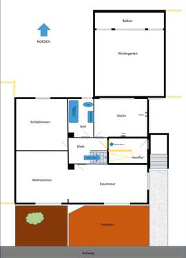 Foto - Erdgeschosswohnung mit Wintergarten