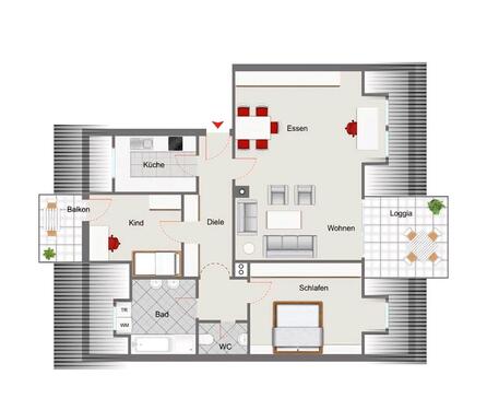 Foto - Dachgeschosswohnung Neunkirchen am Brand