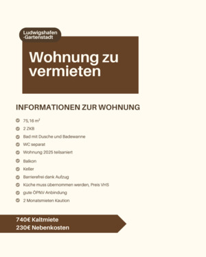 Foto - Helle 2-Zimmer-Wohnung mit Balkon und Aufzug in Lu-Gartenstadt