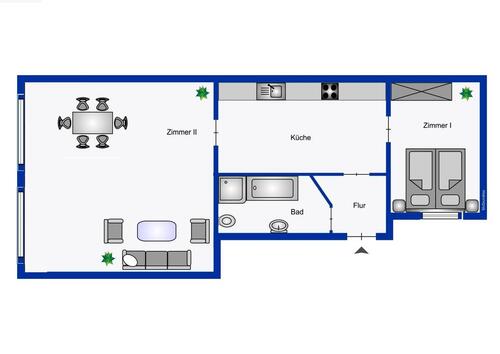 Foto - 2 Zimmer Erdgeschoßwohnung in Bernburg (Saale)