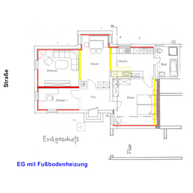 Foto - 3 Zimmer Erdgeschoßwohnung zur Miete in Rheinau