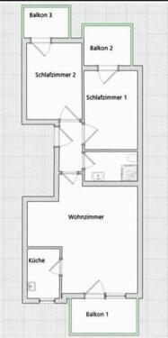 Foto - 3 Zimmer Etagenwohnung zur Miete in Düsseldorf