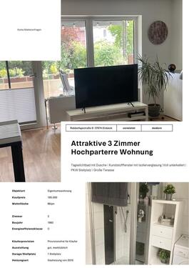 Foto - Attraktive 3 Zimmer Hochparterrewohnung