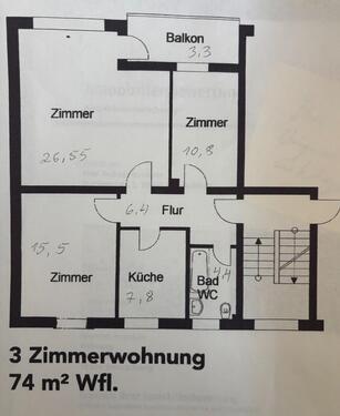 Foto - 3 Zimmer 74qm Eigentumswohnung m Balkon Braunschweig Gliesmarode