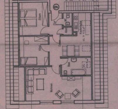 Foto - 2.OG Dachgeschosswohnung ca. 74qm - 3 Zimmer in Schüttorf