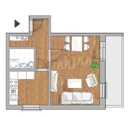 Foto - 1 Zimmer Etagenwohnung zur Miete in Guben