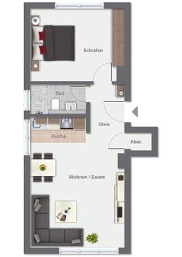 Foto - zum 01.Juni - 2 Zimmer Wohnung Leverkusen Rheindorf 52 qm