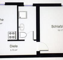 helle 1 Zimmer Wohnung in zentraler Lage im Dachgeschoss - Wolfenbüttel