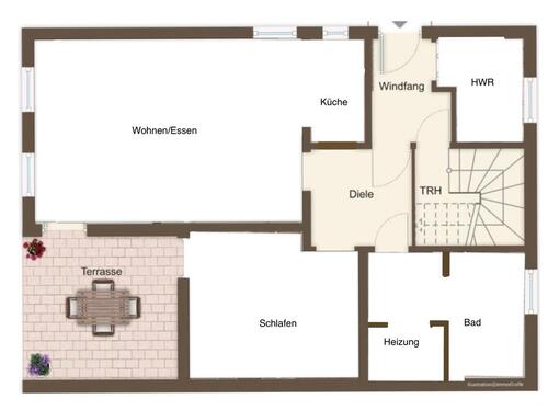 Foto - 2 Zimmer Wohnung mit Terrasse im EG in Metten