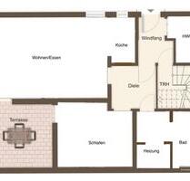 2 Zimmer Wohnung mit Terrasse im EG in Metten