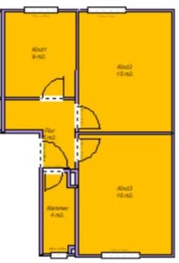 Foto - Zwei-Raum-Wohnung Hochparterre, Gasheizung, GartenKamin möglich