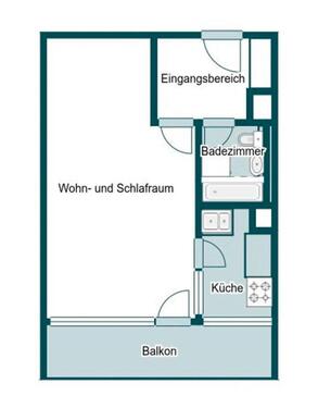 Foto - 1,5 Zimmer Wohnung zu Vermieten