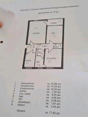 Foto - Lichtdurchflutete 3 Zimmer Wohnung Landwasser ohne Makler