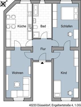 Foto - Etagenwohnung in Düsseldorf zur Miete