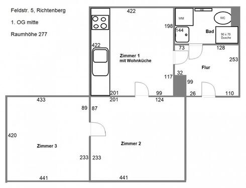Foto - Etagenwohnung zur Miete in Franzburg