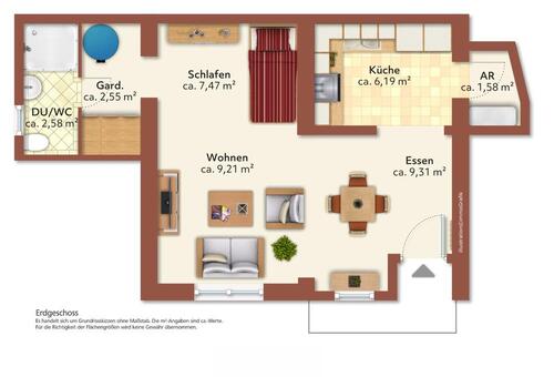 Foto - 1 Zimmer Etagenwohnung zur Miete in Simbach am Inn