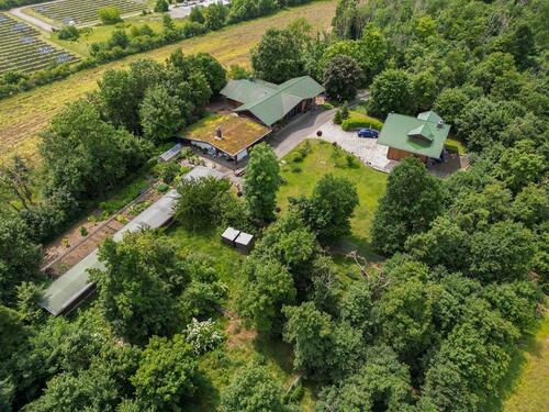 Foto - Waldgrundstück mit zwei Wohnhäusern, Garten u. Nebengebäuden