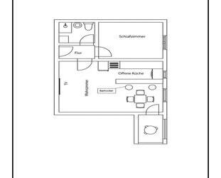 Moderne 2 Zimmer Wohnung mit EBK & Balkon in Regensburg
